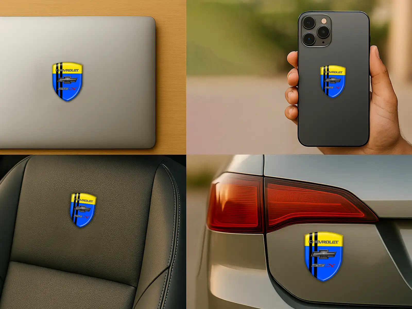 Chevrolet Adesivo Fibra Carbonio Auto Lusso Elegante Creativo